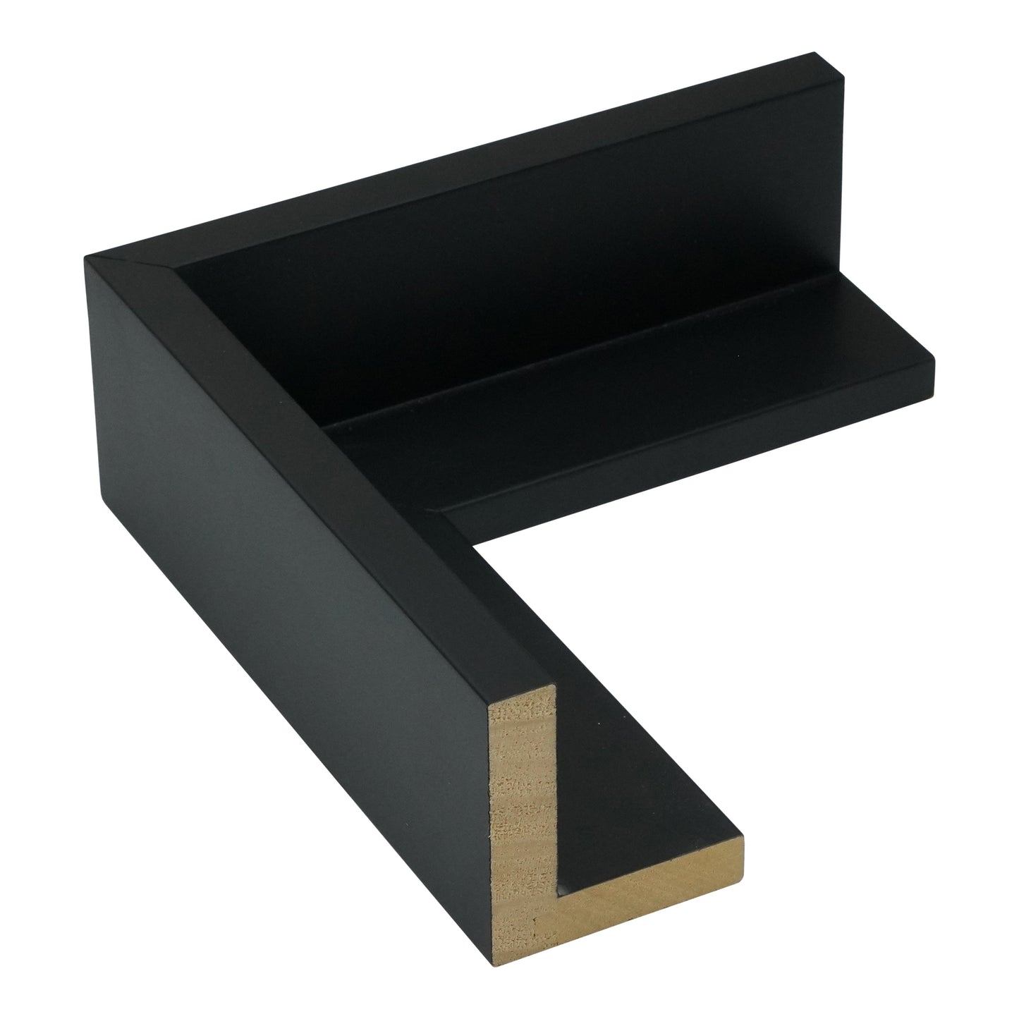 3367 - 1 5/8" Depth, Black Solid Wood Canvas Floater Frame